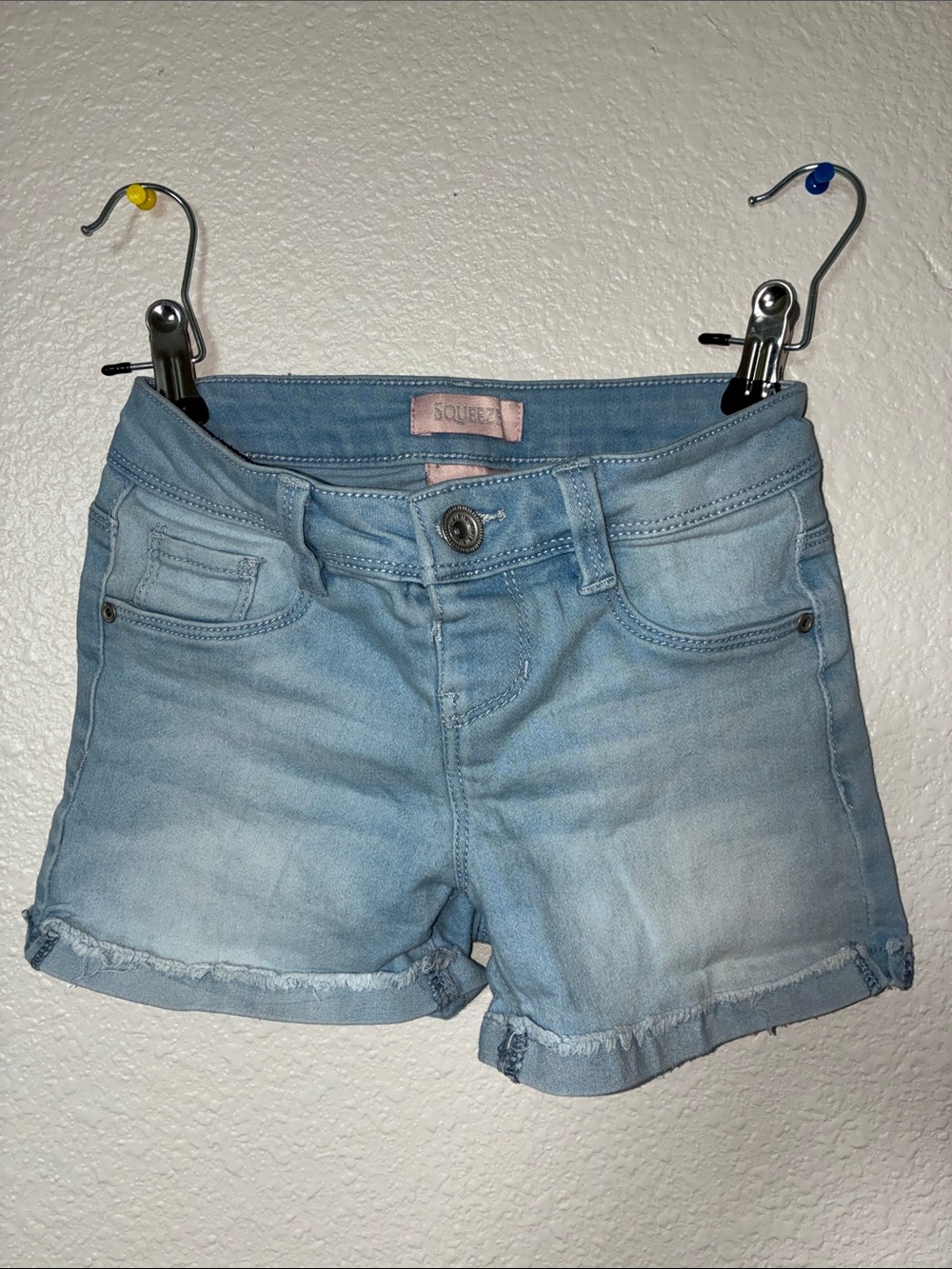 Squeeze Light Blue Denim Girls' Shorts